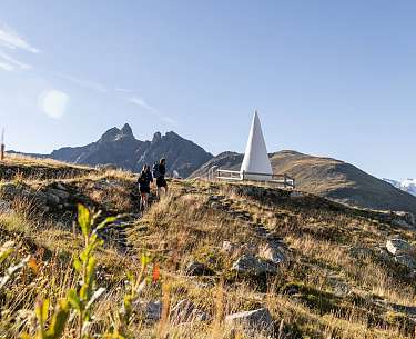 Wandern auf Muottas Muragl im Engadin