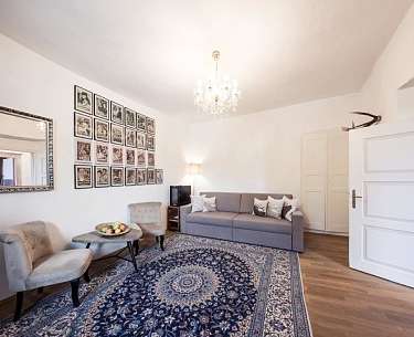 Blick auf Wohnstube in einem Appartement