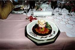 Persönliches Menü der Gäste