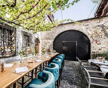 Innenhof des Romantik Hotel Zur Schwane