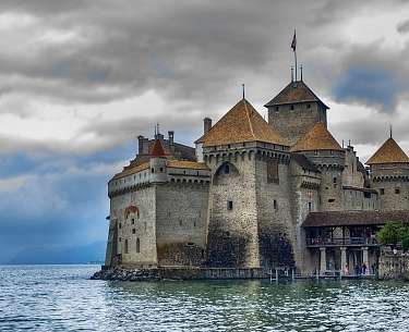 Wasserburg Schloss Chillon bei Montreux