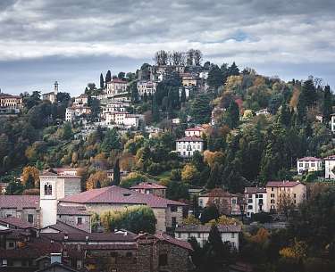Blick auf die Stadt Bergamo