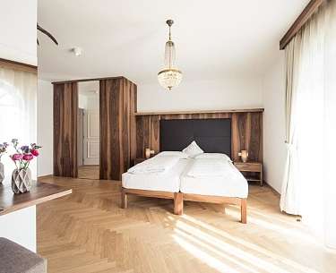 Bett im Doppelzimmer Ägidius