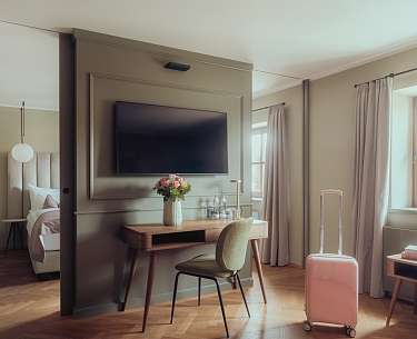 Familiensuite getrennter Wohn-Schlafbereich Romantik Spa Hotel Elixhauser Wirt