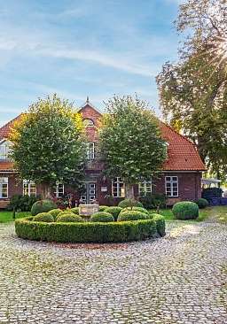 Die Außenansicht des Romantikhotels friederikenhof