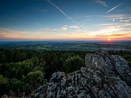 Vogelsberg Sonnenuntergang am Bilstein
