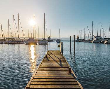 Hafen von Morges am Genfer See
