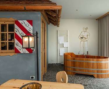 hotel santer suite lodge mit badewanne im zimmer