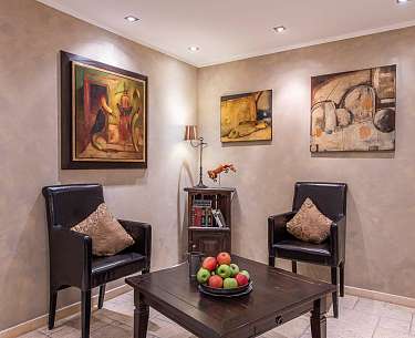 Terrasse des Romantik Hotel Chalet am Kiental