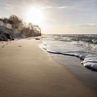 Blick auf einen Strand an der Ostsee