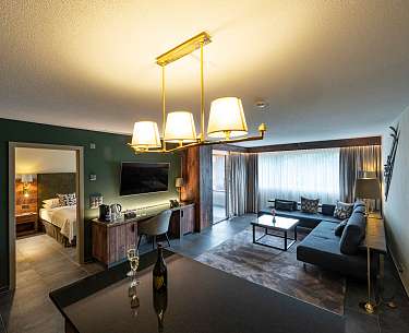 Blick auf die Superior Suite mit einem Schlafzimmer