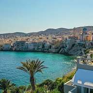 Blick auf Insel Syros