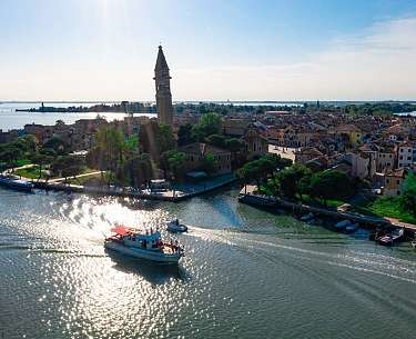 Boot in der Lagune von Venedig