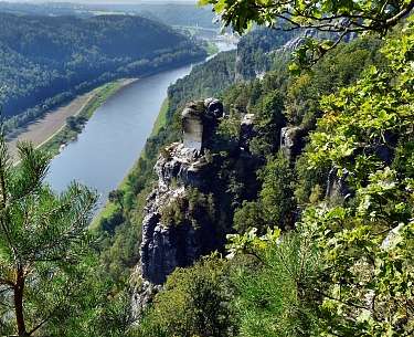 Blick von der Bastei auf die Elbe