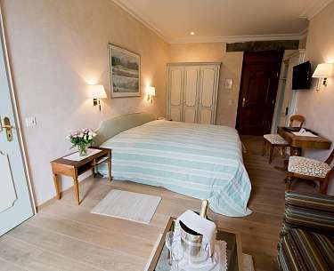 Doppelzimmer Queensize Bett Romantik Hotel Castello seeschloss